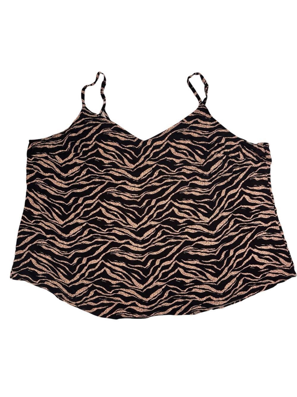 TORRID Ava Stretch Challis Cami Tank in Animal Stripe Size 6 6X Rayon Spandex